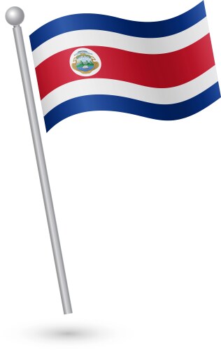 costa rica flag vector image