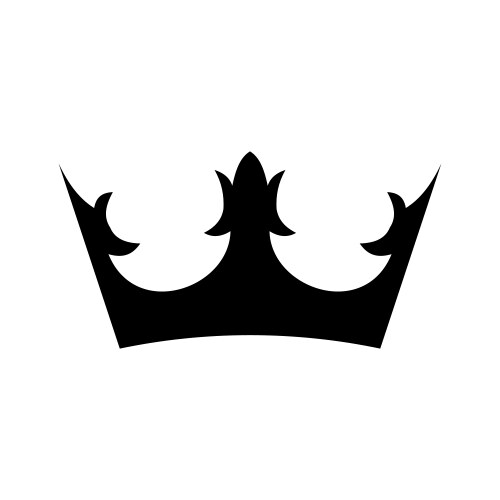 Simple black crown icon eps10 Royalty Free Vector Image