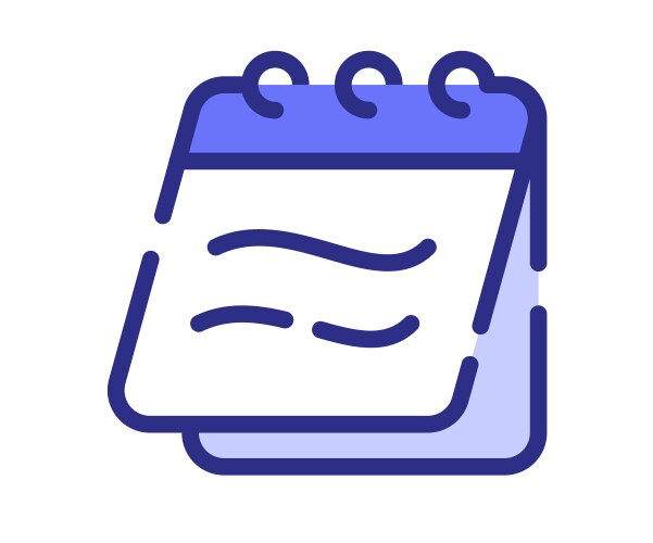 Notebook notes notepad single isolated icon vektorbild
