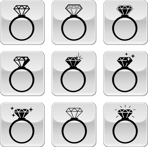 Wedding rings Royalty Free Vector Image - VectorStock