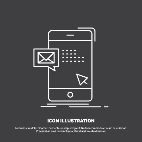 Bulk dialog instant mail message icon line symbol vector image