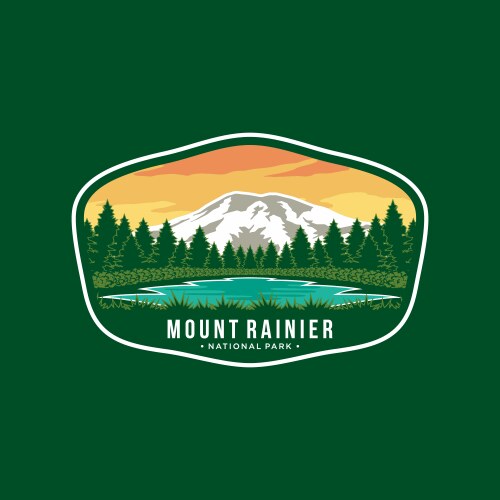 Mount rainier Vector Images & Graphics for Commercial Use | VectorStock