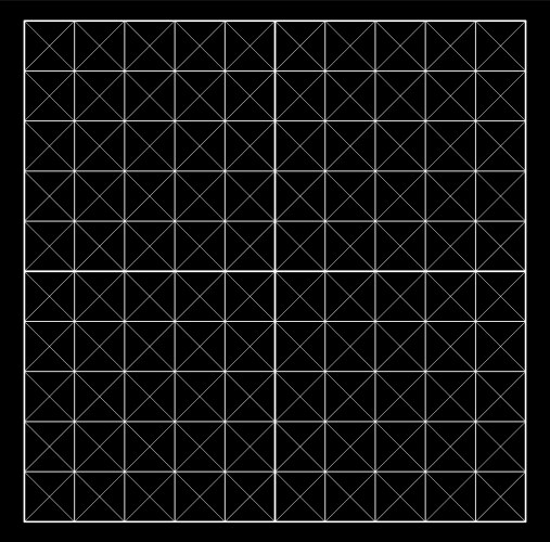 Measured grid graph plotting corner ruler vector image