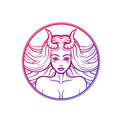 succubus demon girl woman with horns art vector