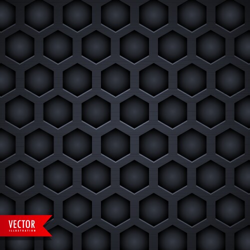 Black metal texture background honeycomb pattern Vector Image