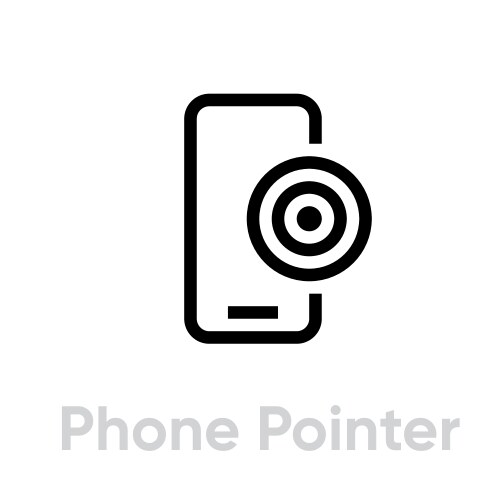 Phone pointer personal targeting icon editable vector image