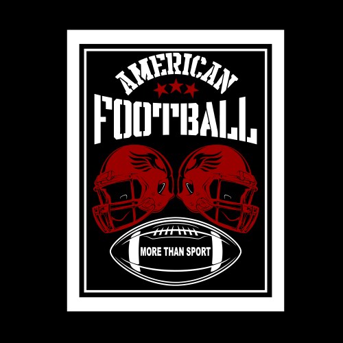 Football championship logo with ball sport Vector Image