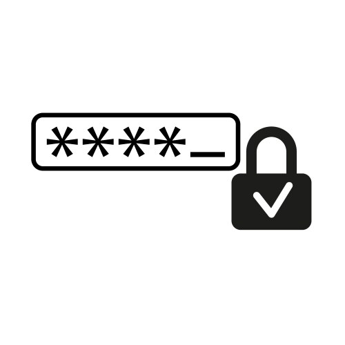 Password lock icon security input field privacy vector image
