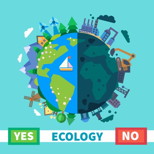 Environmental pollution poster Royalty Free Vector Image