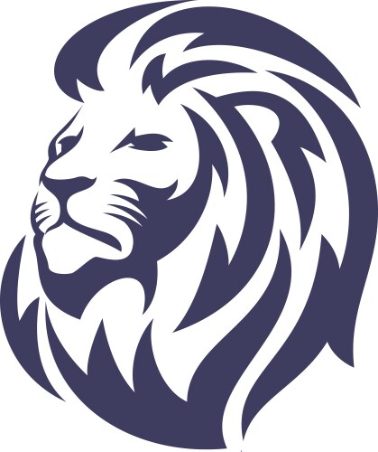 Lion head logo design template Vector Image