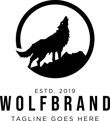 Wolf Howl Logo - Modern & Bold Vector Image