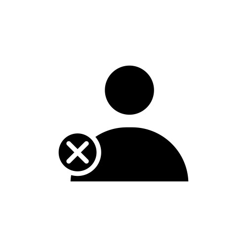 Remove user icon set delete account button symbol vector image