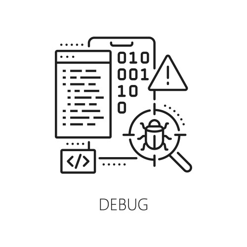 Testing web app develop and optimization icon Vector Image