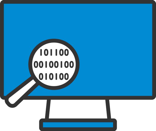 Data analysing icon vector image