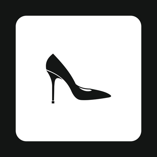 High Heel Shoe Icon - Simple Style Vector Image