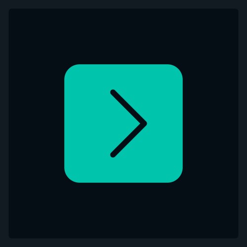 Active forward pointer ui element template vector image