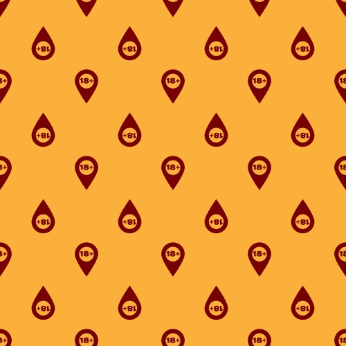Red map pointer with 18 plus icon isolated vektorbild