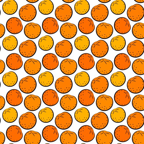 Orange seamless pattern mandarin citrus endless Vector Image