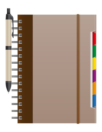 Notebook for daily notes and reminders notepad vector image