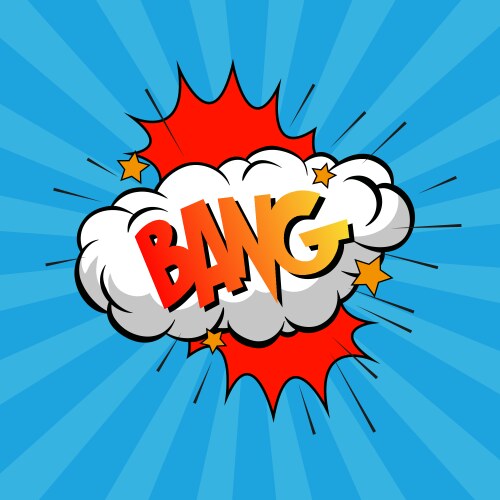 Boom comic book explosion Royalty Free Vector Image