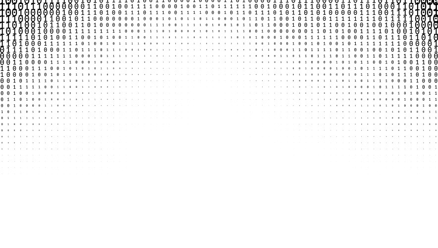 Gradient binary code digits background vector image