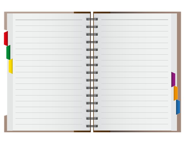 Notebook for daily notes and reminders notepad vector image