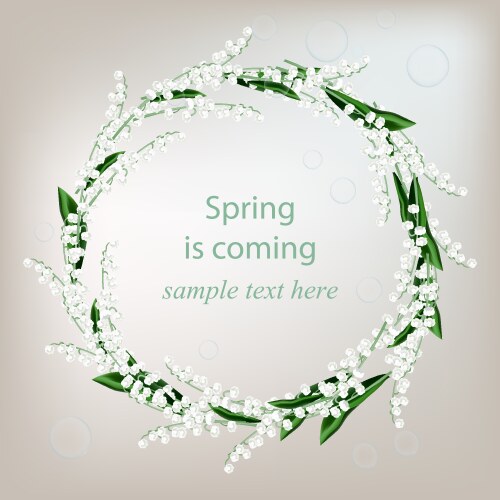 Chamomile flowers round wreath card decor frame Vector Image