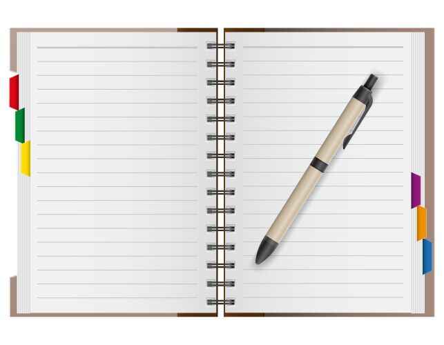 Notebook for daily notes and reminders notepad vector image