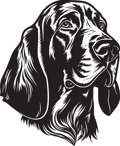 Bloodhound Portrait - Minimalist Vector Image