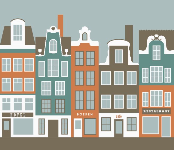 Old town Royalty Free Vector Image - VectorStock