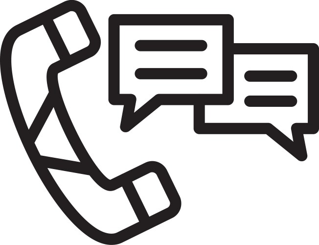 Call scripting linear style icon design vector image