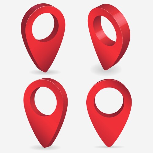 Map pin flat design style modern icon pointer Vector Image