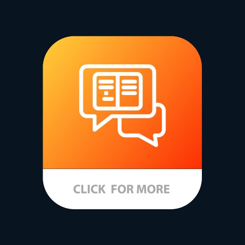 Chat messages popup sms mobile app button android vector image