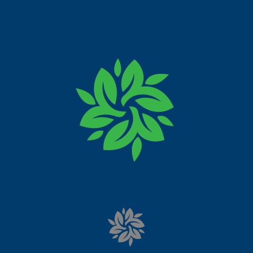 Leaf logo design for farming or farmer Vector Image