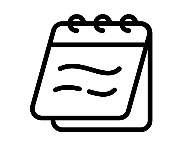 Notebook notes notepad single isolated icon vektorbild