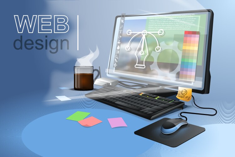 web design for websites and mobile applications vector image