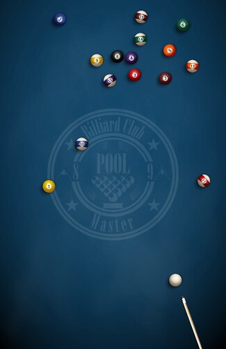 Billiard balls on table eps 10 vector image