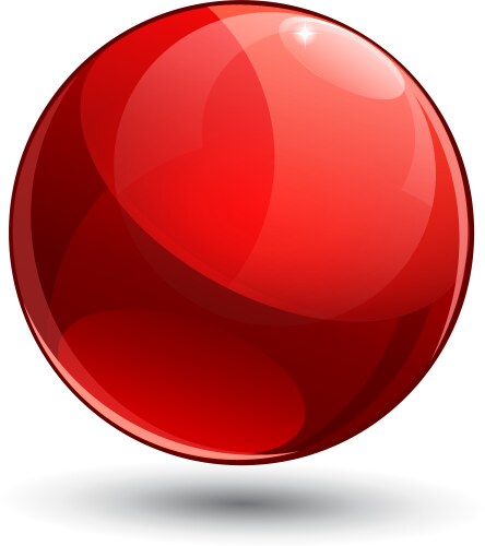 Shiny gloss red map pointer icon vector image