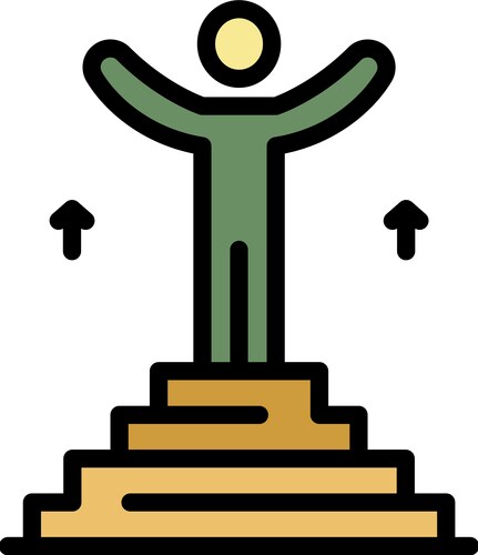 Staff education podium icon color outline vector image