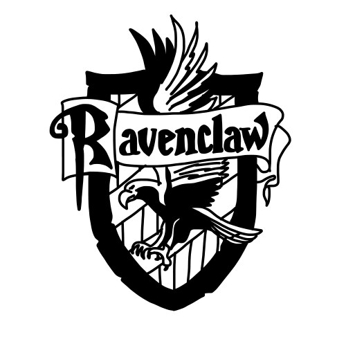 harry potter ravenclaw logo in cartoon doodle vector image