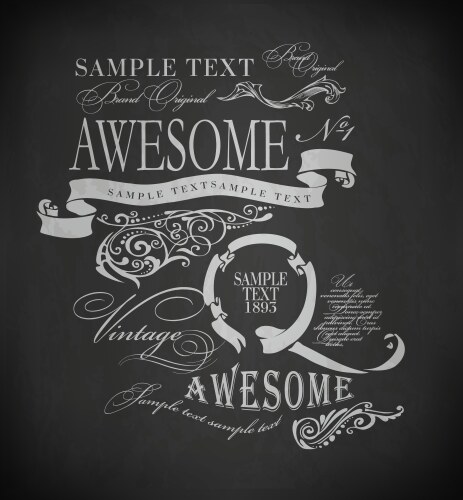 Vintage Chalkboard Label Vector Image