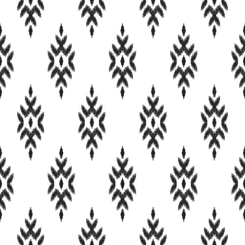 Ikat damask seamless pattern Royalty Free Vector Image