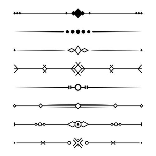 Line Devided Elegant Line Divider Set – Royalty-Free Vector | VectorStock