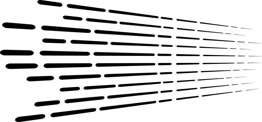 Random 3d dashed lines in perspective segmented vektorbild