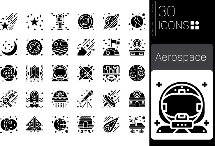 Aerospace outline Royalty Free Vector Image - VectorStock