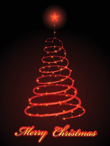 Illuminated christmas tree Royalty Free Vector Image