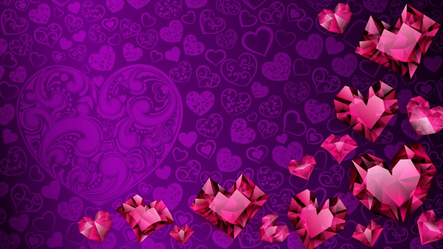 background hearts vector image