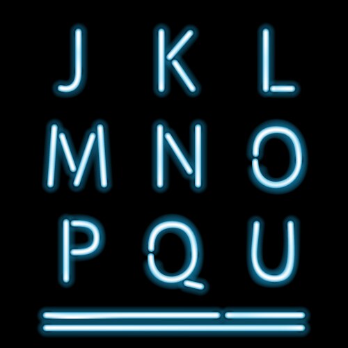 Neon Alphabet Sign Vector Image