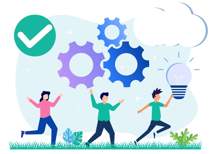 Graphic cartoon character work-life balance Vector Image