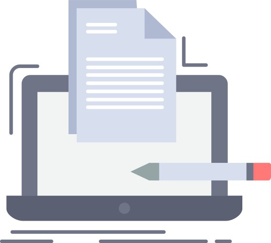 Coder coding computer list paper flat color icon vektorbild